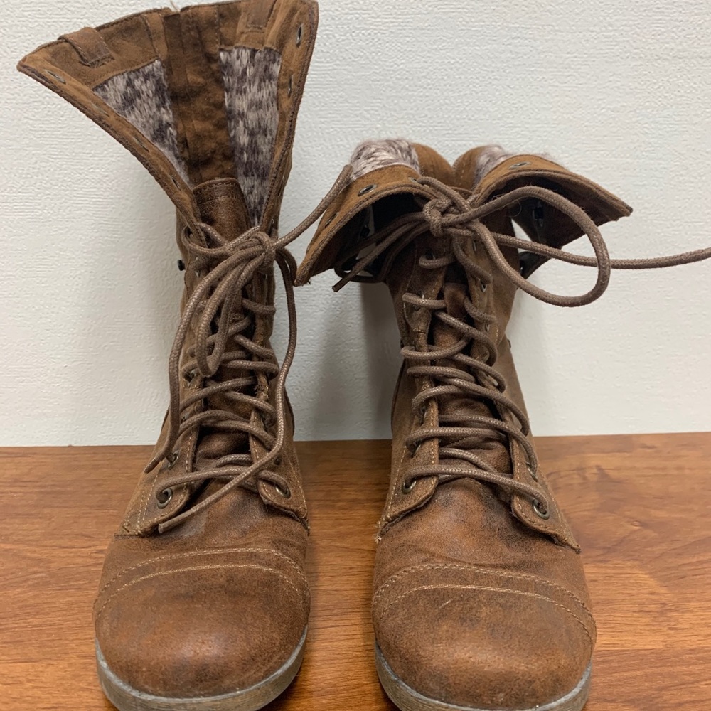 Mossimo Supply Co. faux leather sweater boots